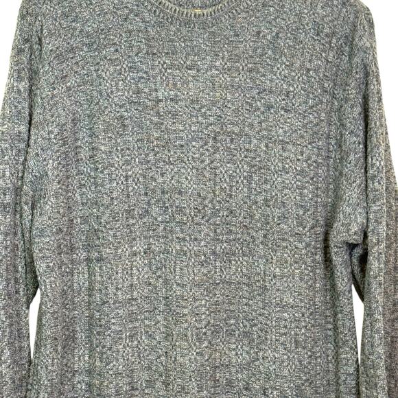 Vtg Bill Blass Size Large Heather Blue Cotton Blend Hand Framed in USA Sweater - Picture 3 of 8